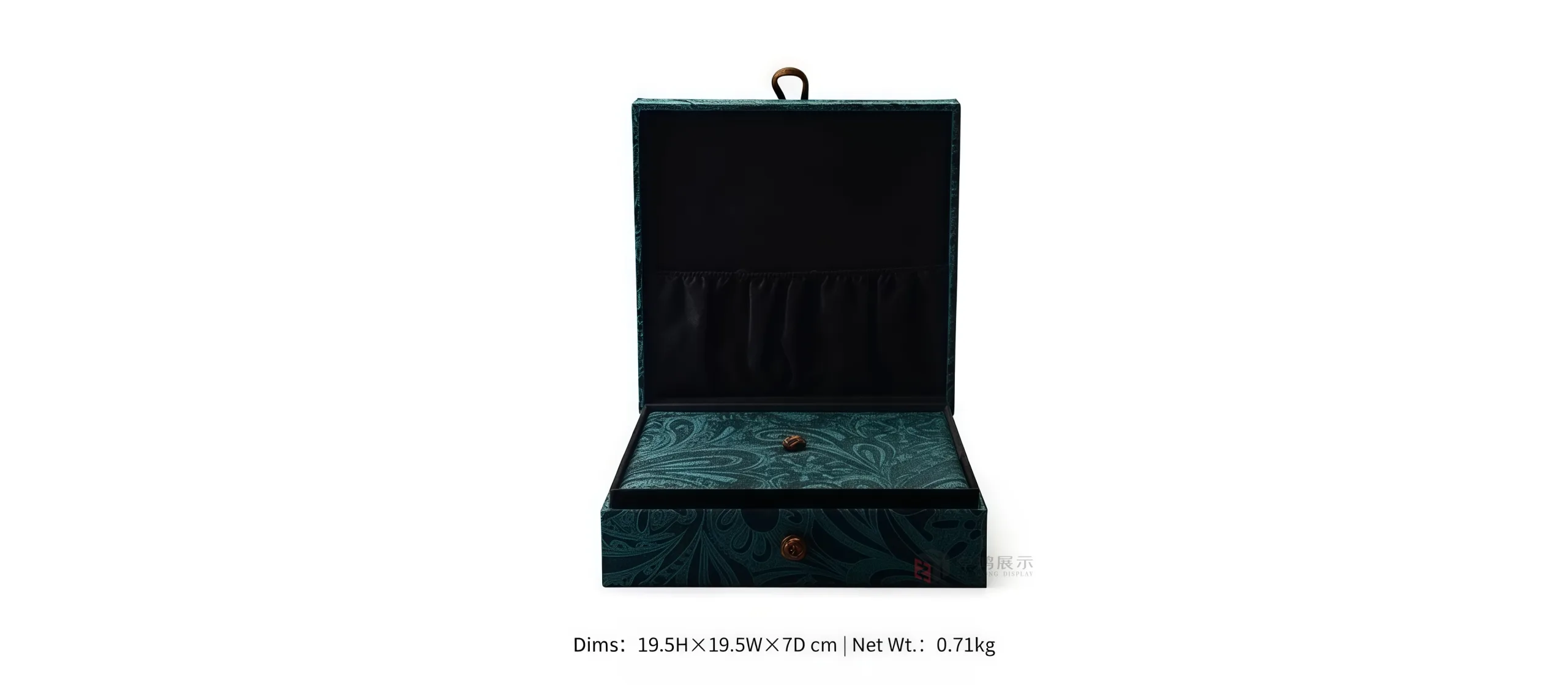 Antique-style jadeite jewellery box