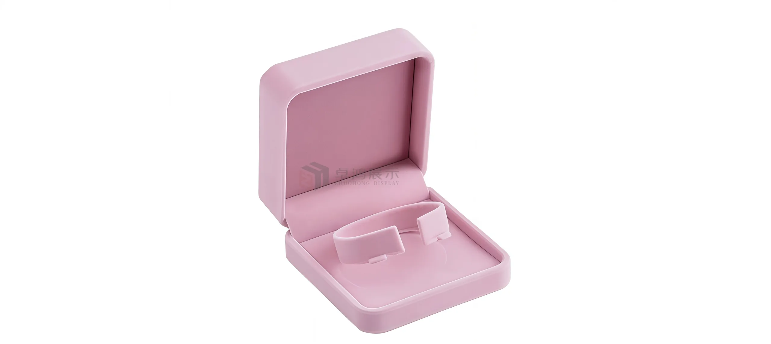 Long-pile velvet jewellery box available in customisable colours