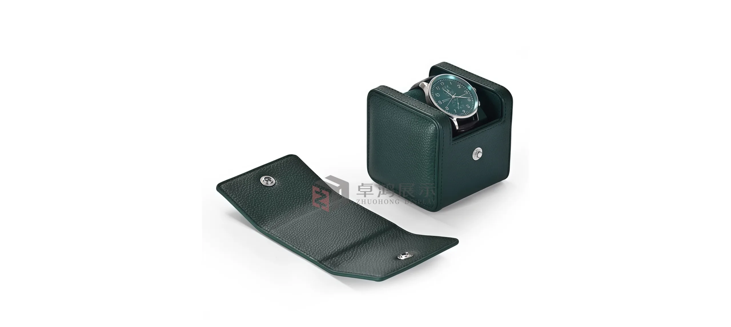 Premium leather wristwatch display case packaging Portable watch gift box