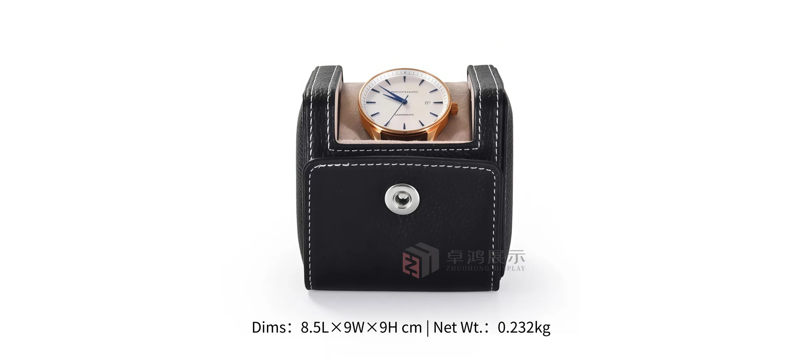 Premium leather wristwatch display case packaging Portable watch gift box