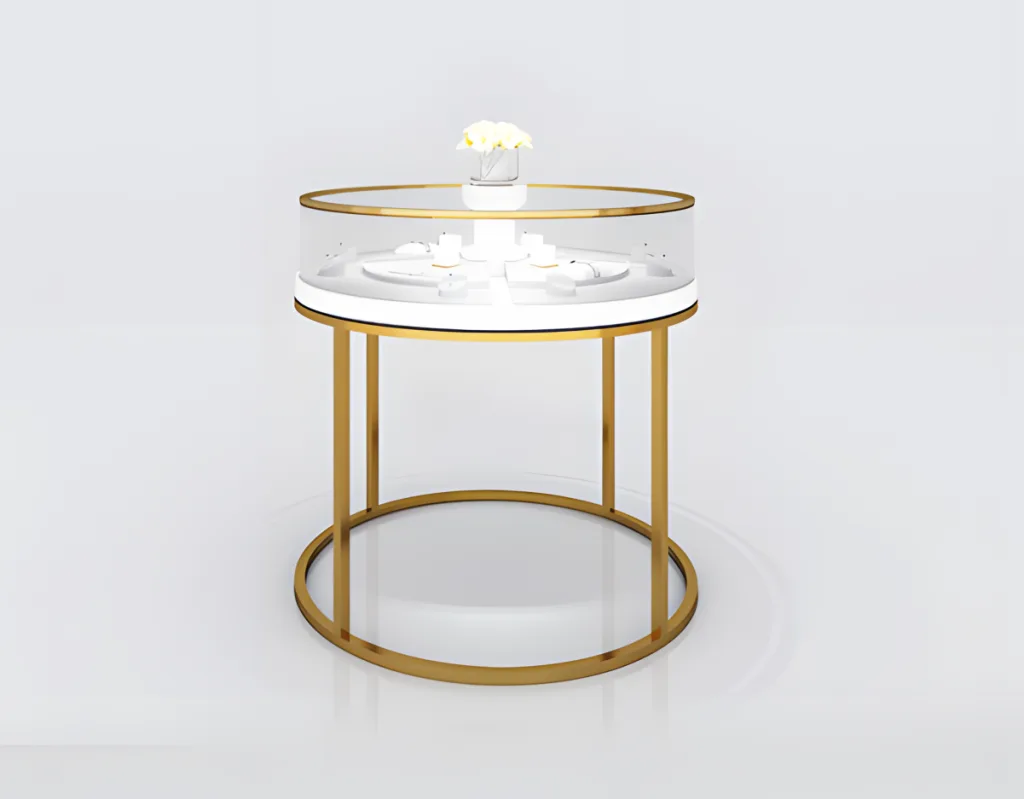 Round Shape Glass Display Stand For Watch Store