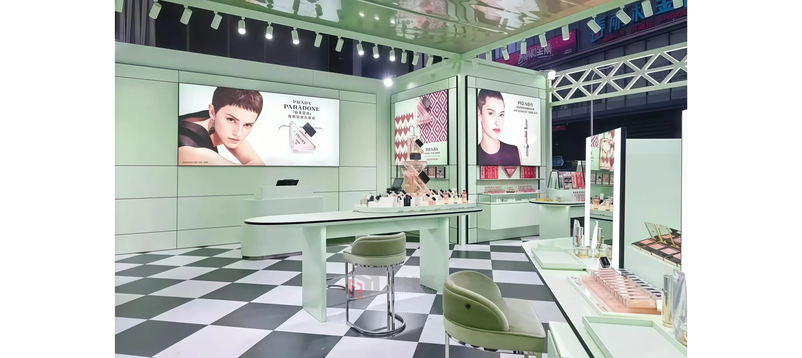 Cosmetics Display Showcase