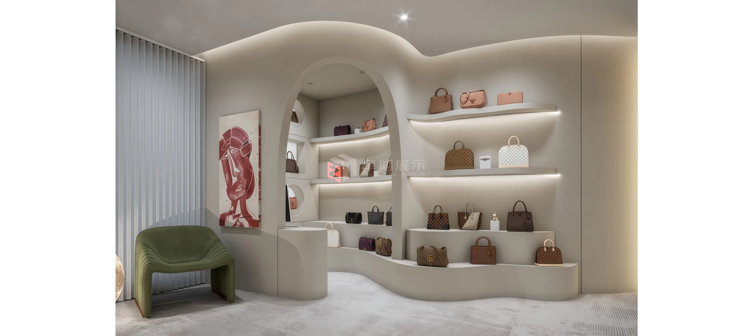 The Dialogue Between Curves and Bags: The Premium Context of Bespoke Handbag Boutiques