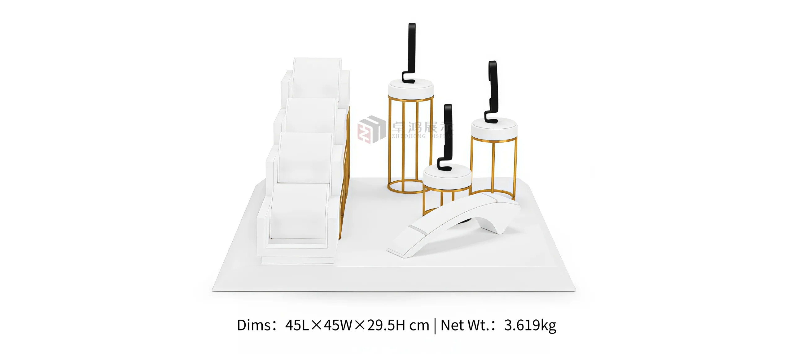 Premium metal watch display stands Watch display fixtures for retail counters Live streaming display props