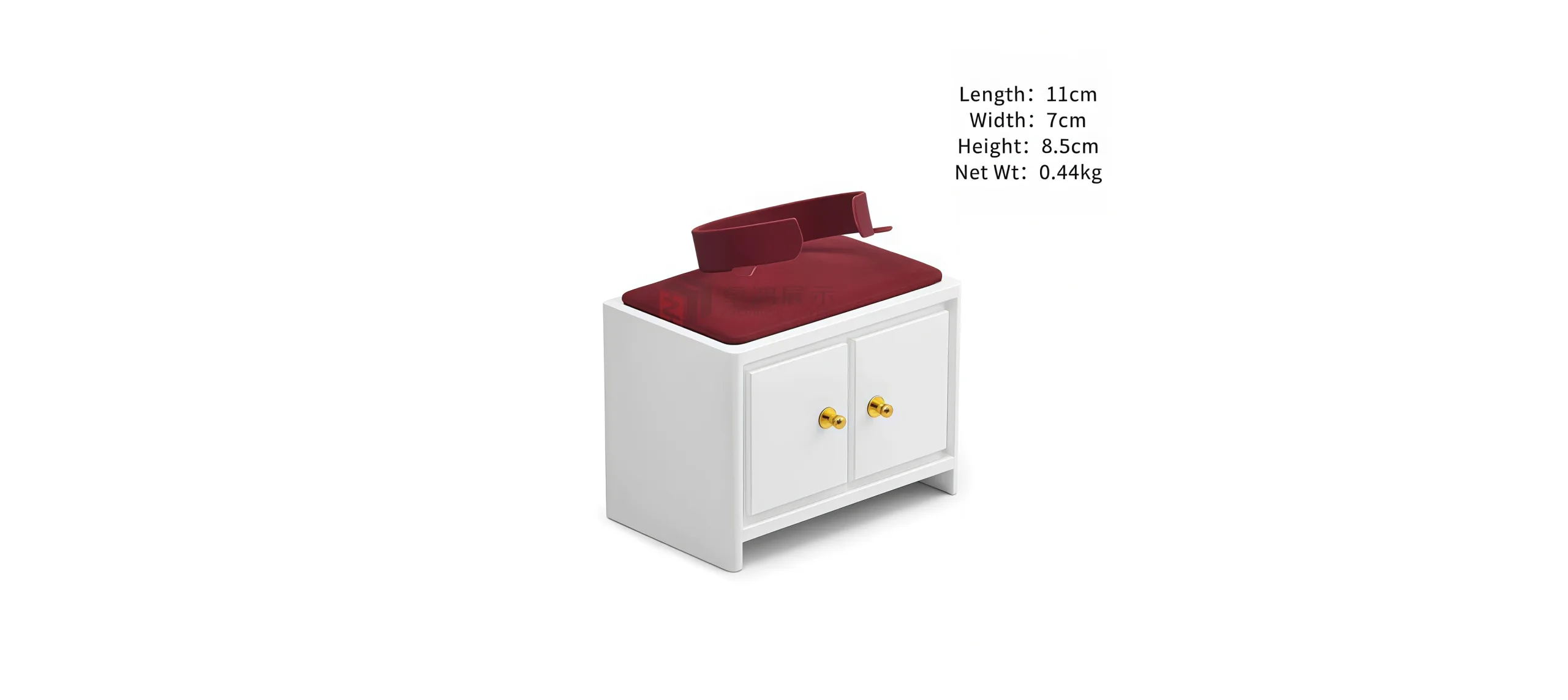 Red lacquered counter display prop set