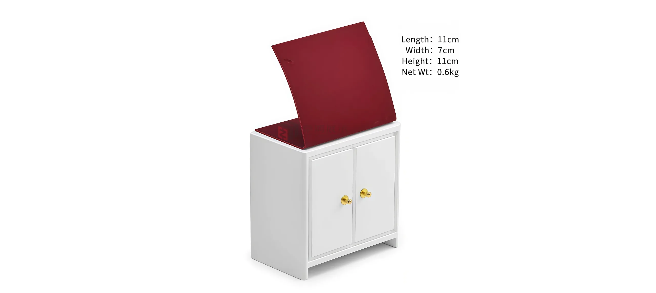 Red lacquered counter display prop set