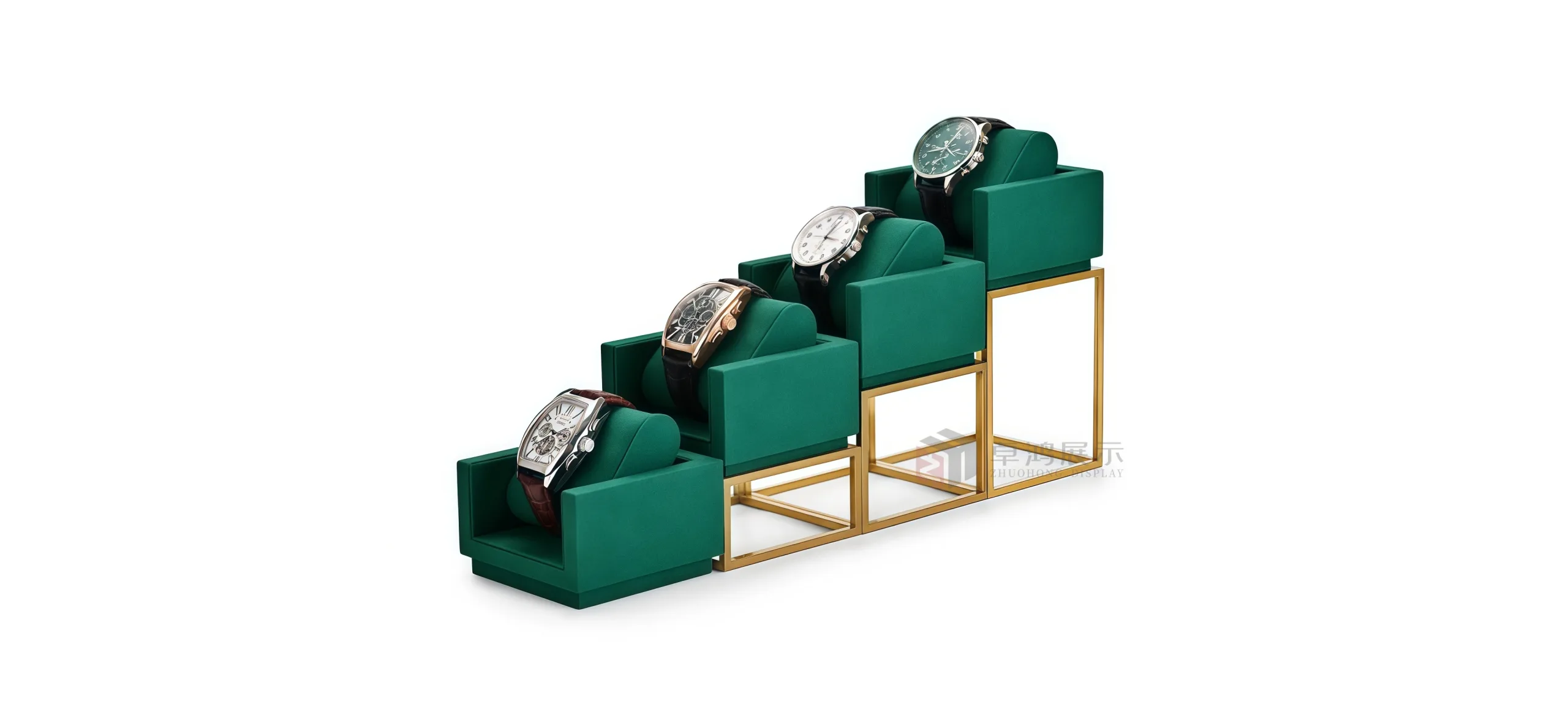 Premium Watch Metal Microfibre Case Stand
