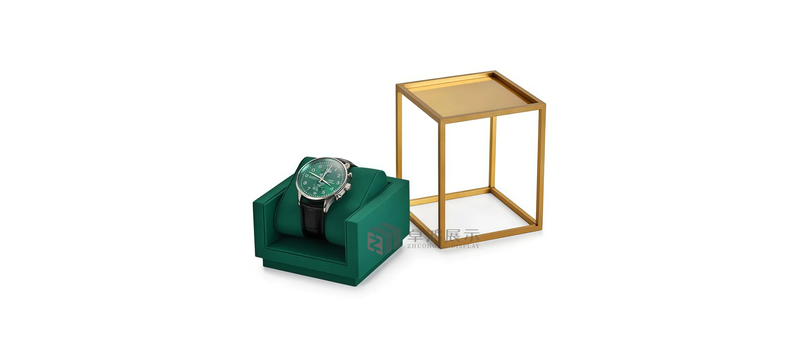 Premium Watch Metal Microfibre Case Stand