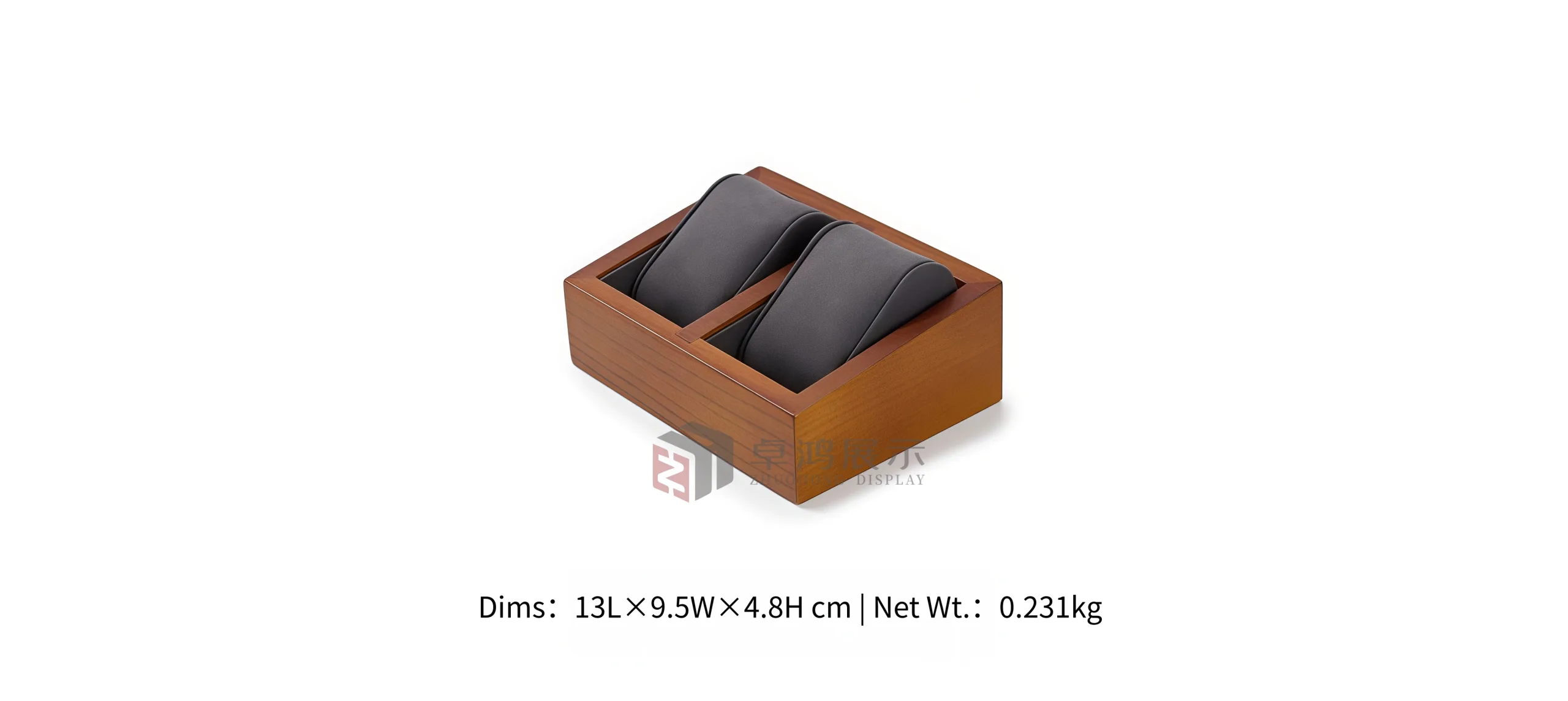 Solid Wood Microfibre Portable Watch Storage Case & Watch Box