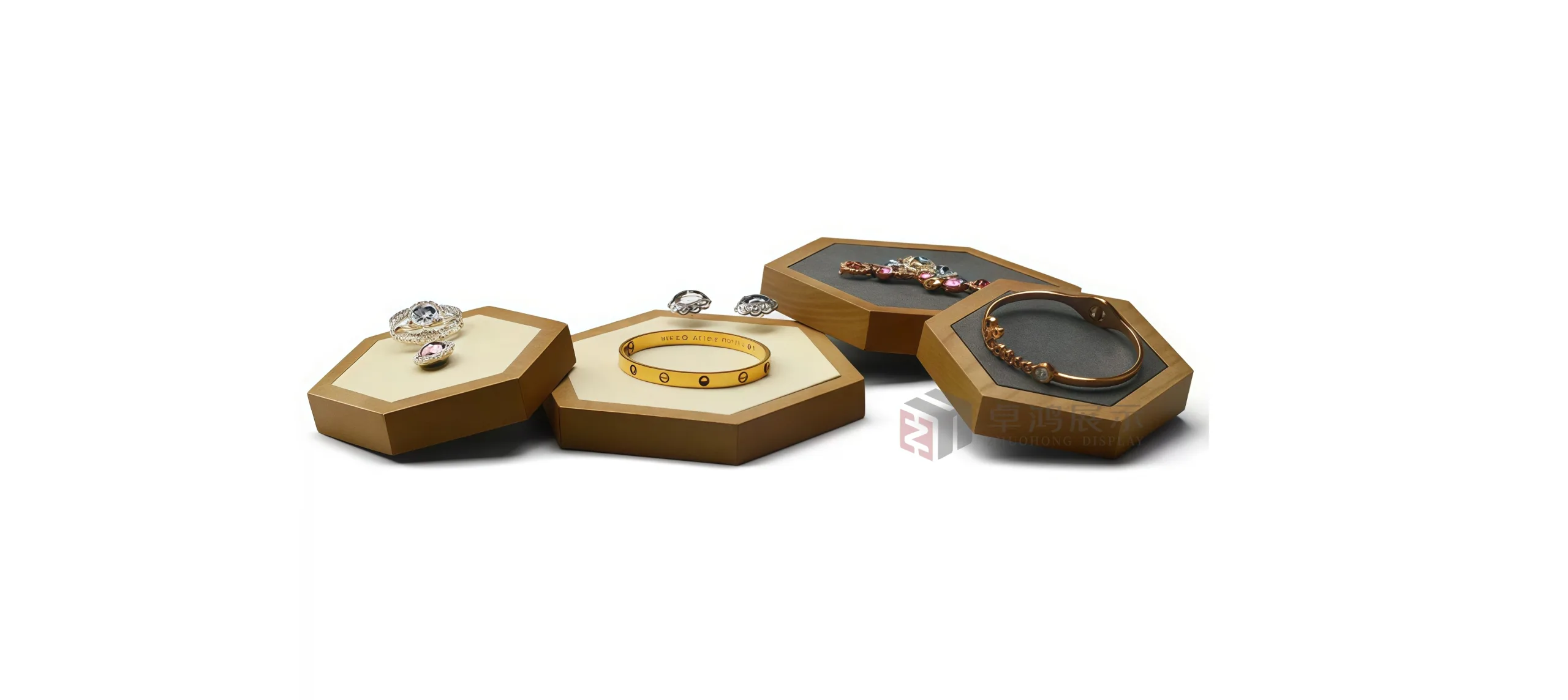 Solid wood circular display platter