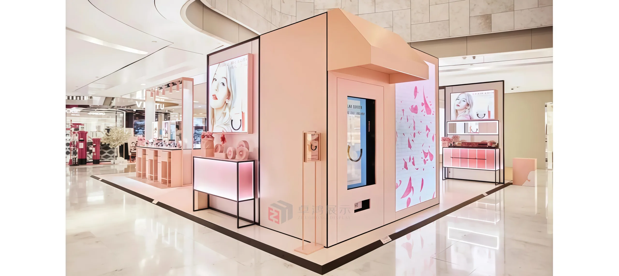 Stop Being Ordinary! Create Exclusive Pink - Gold Aesthetic Space for Beauty Brands, Renew upon Order