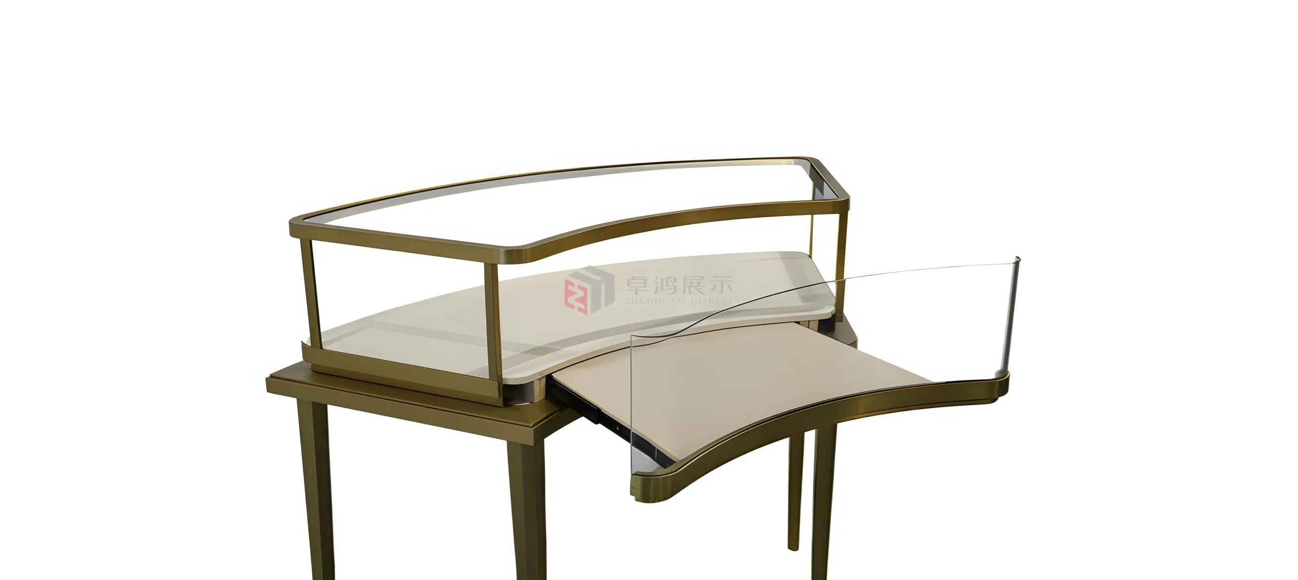 Custom-made jewellery display cabinets, precisely tailored to meet high-end display requirements