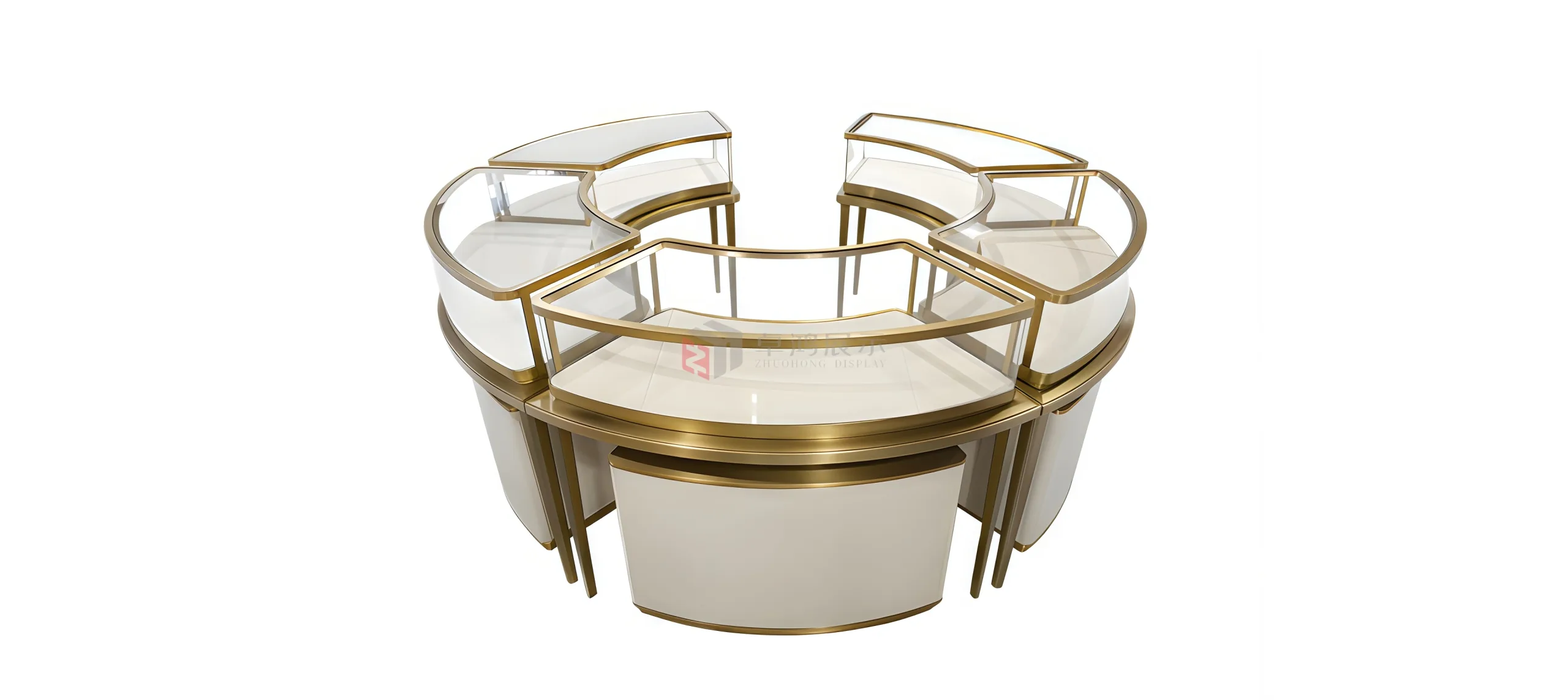 Custom-made jewellery display cabinets, precisely tailored to meet high-end display requirements