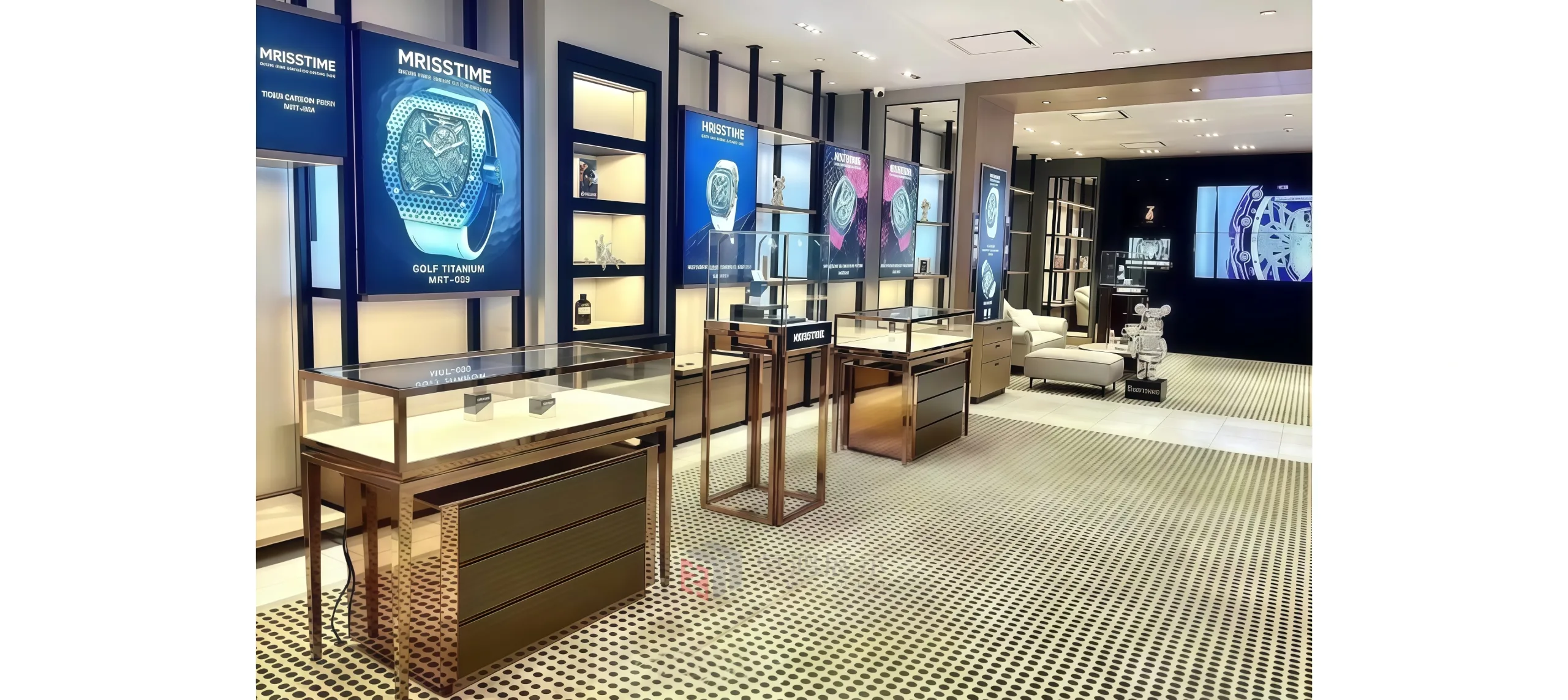 Metal - Glass Showcases + Immersive Experience! Trendy Watch Store Redefines Luxury Shopping
