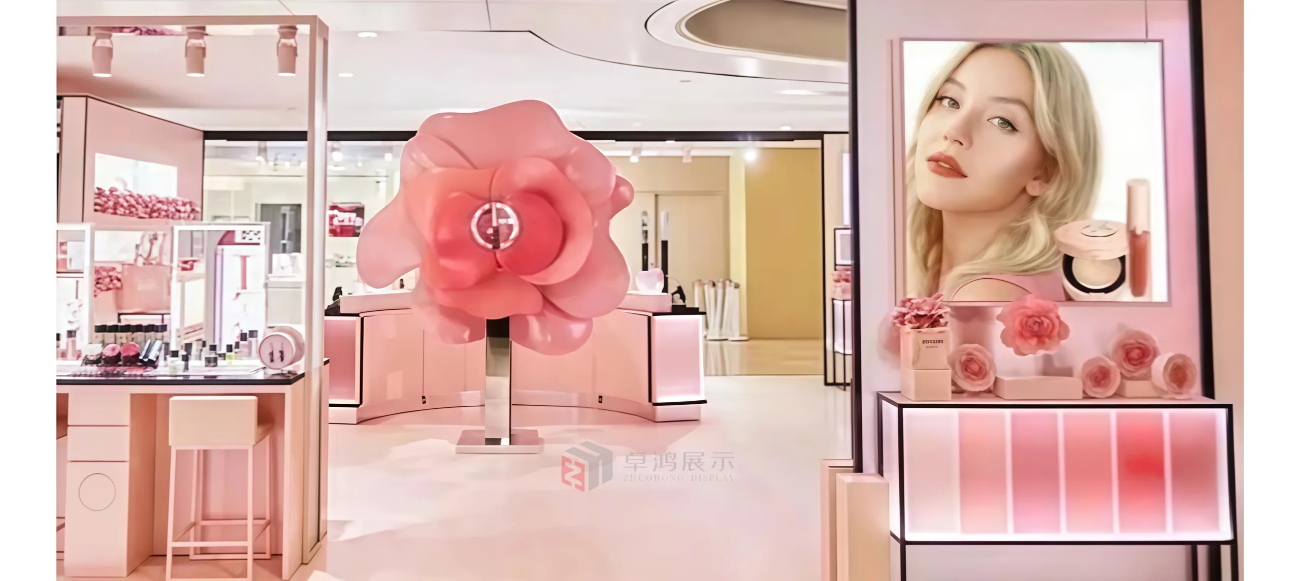 Stop Being Ordinary! Create Exclusive Pink - Gold Aesthetic Space for Beauty Brands, Renew upon Order