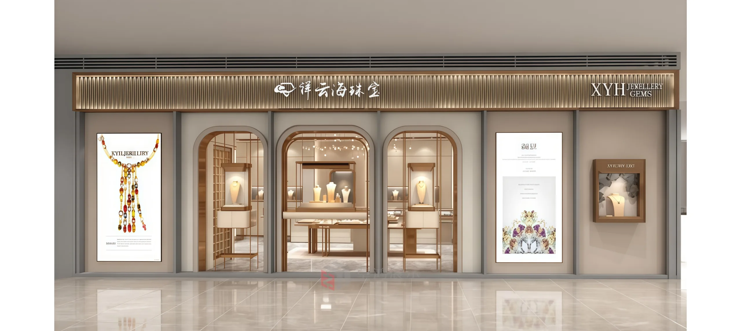 Custom High - End Jewelry Store Interior & Showcase, Tailored Design, Premium Quality, Cost - Effective