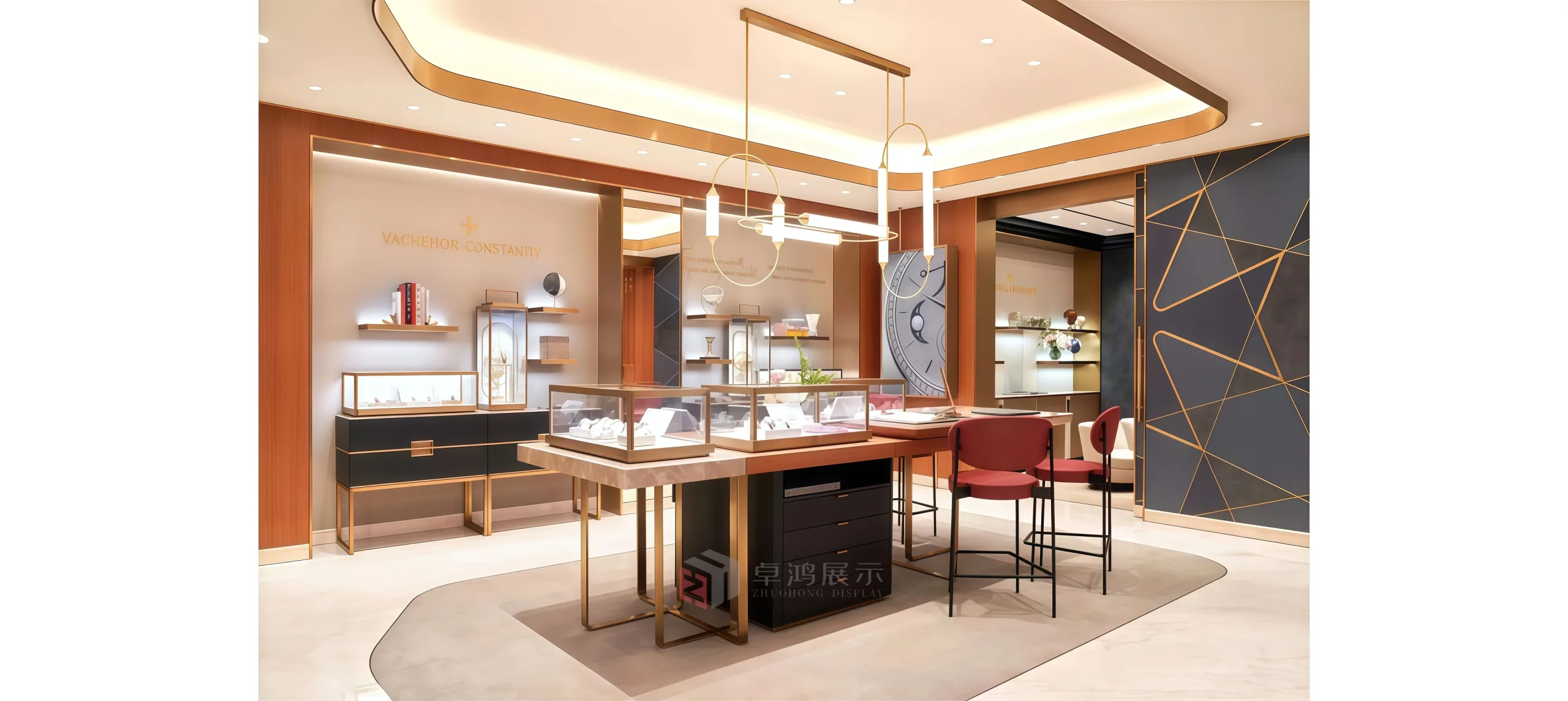 Luxury Store Space + Showcase Customization! Geometric Aesthetics Reshape Brand Texture