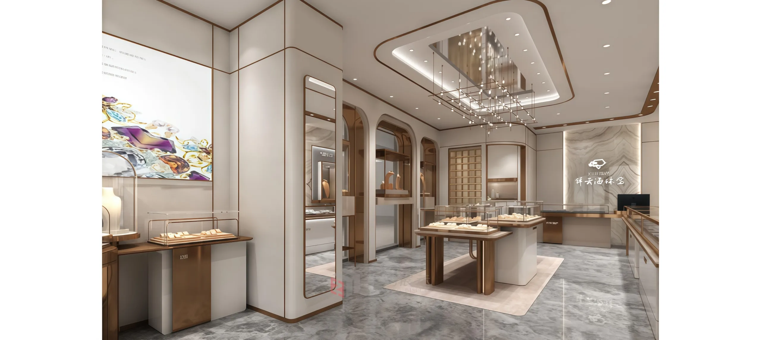Custom High - End Jewelry Store Interior & Showcase, Tailored Design, Premium Quality, Cost - Effective